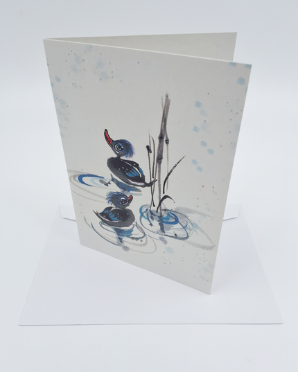 Greeting card two ducks (F11073)