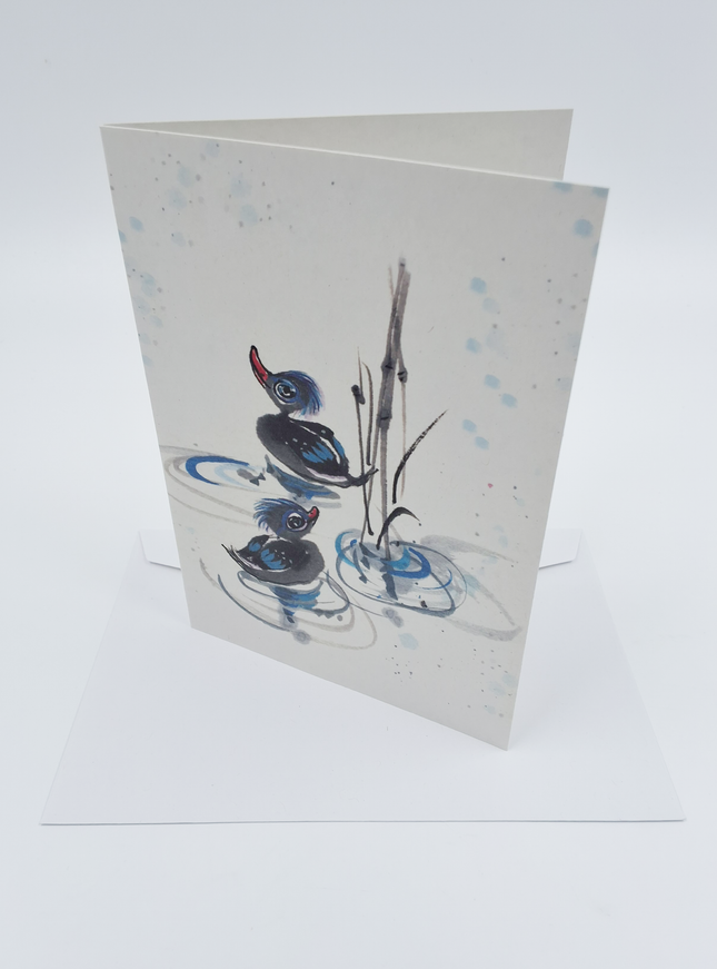 Wenskaart twee eendjes (F11073)