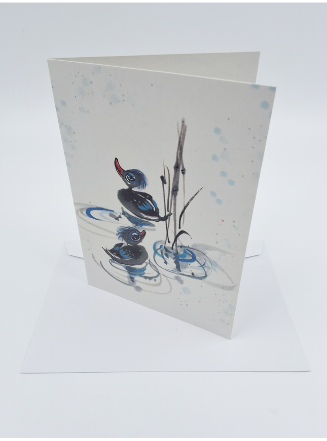 Wenskaart twee eendjes (F11073)