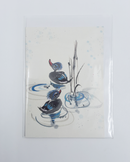 Greeting card two ducks (F11073)
