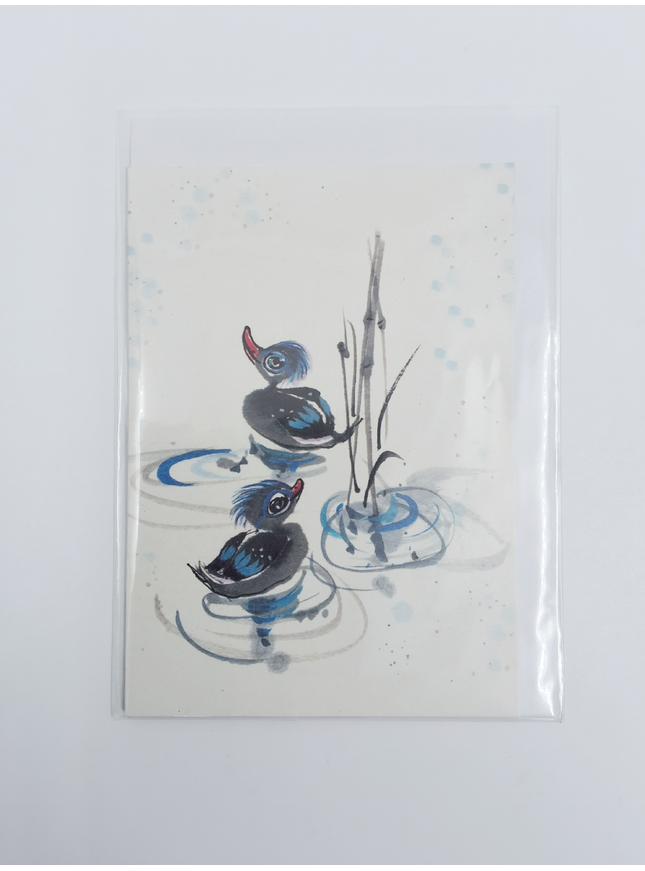 Wenskaart twee eendjes (F11073)