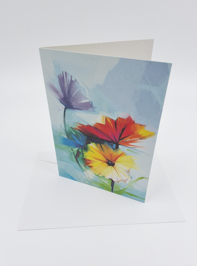 Wenskaart 3 lentebloemen (F11077)