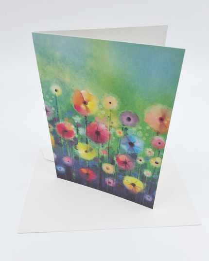 Wenskaart bloemenveld (F11078)