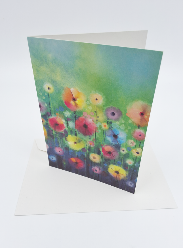 Wenskaart bloemenveld (F11078)