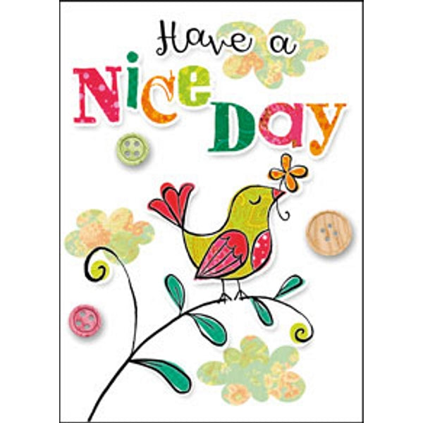 Wenskaart vogel, have a nice day (F11080)