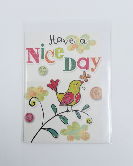 Wenskaart vogel, have a nice day (F11080)