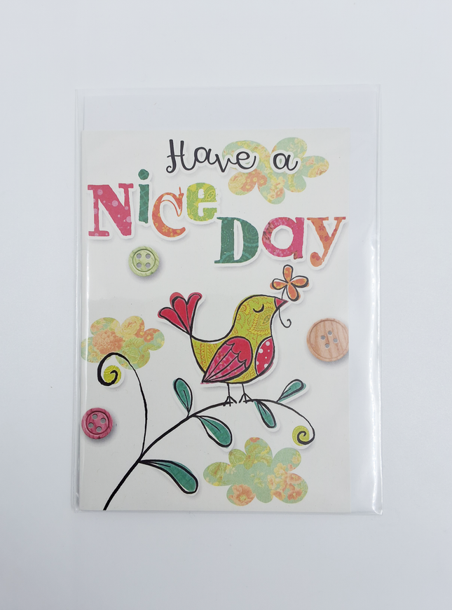 Wenskaart vogel, have a nice day (F11080)