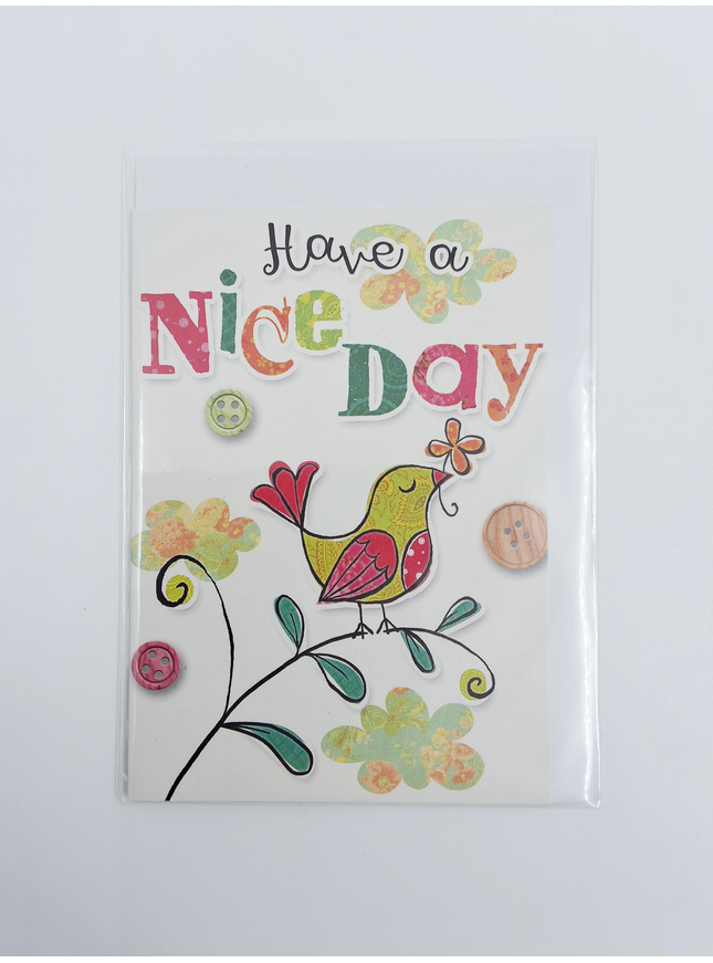 Wenskaart vogel, have a nice day (F11080)