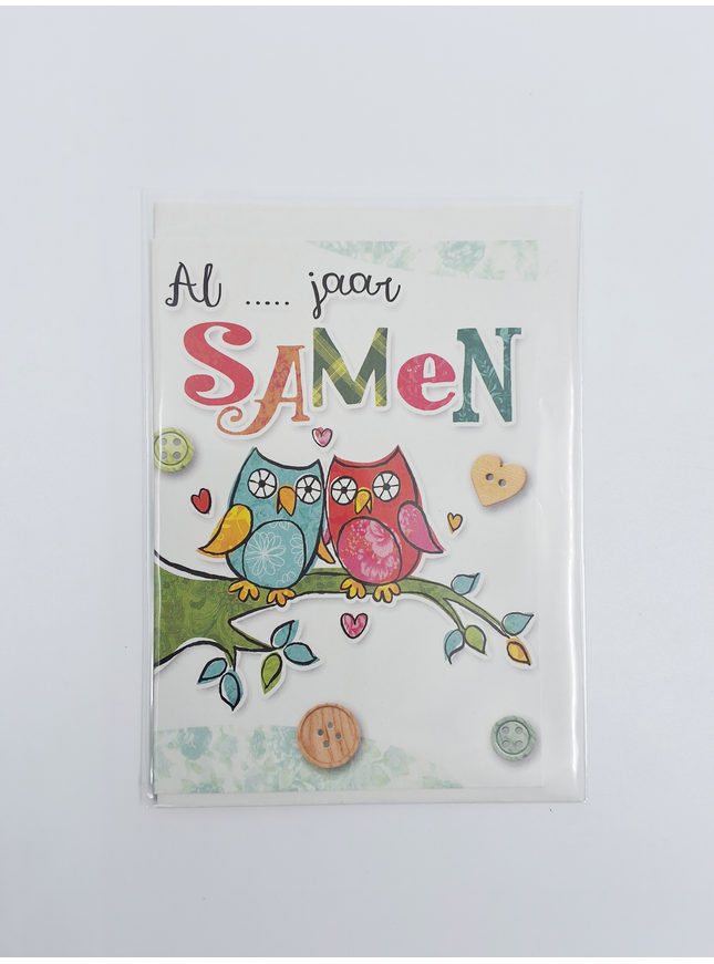 Wenskaart uilen, al … jaar samen (F11081)