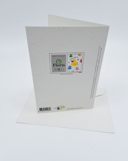 Wenskaart eenden 'n kleintje geboren…' (F11084)