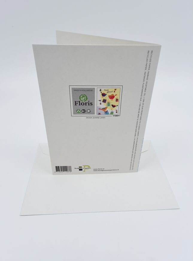 Wenskaart vogels cadeautjes, gefeliciteerd (F11087)