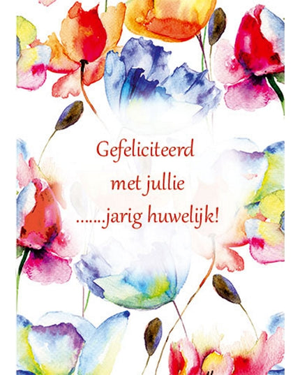 Greeting card flowers, congratulations on your … wedding anniversary (F11090)