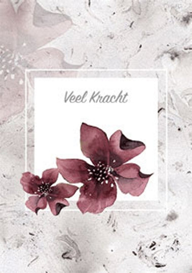 Condolence card much strength (F11094)