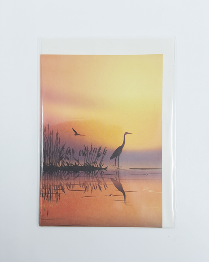 Wenskaart condoleance ondergaande zon (F11095)
