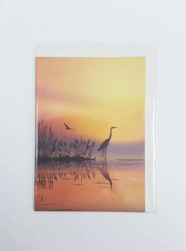 Wenskaart condoleance ondergaande zon (F11095)