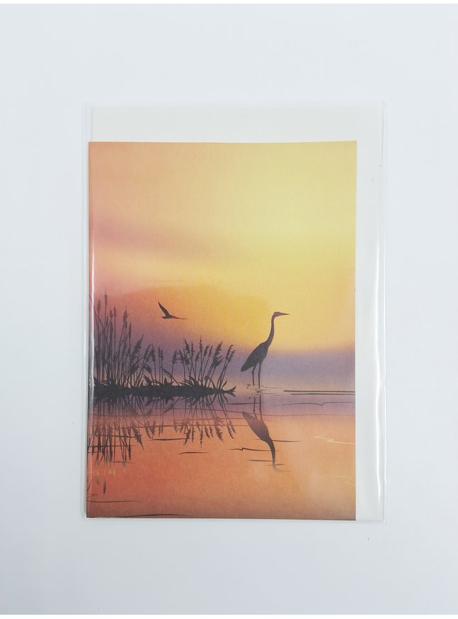 Wenskaart condoleance ondergaande zon (F11095)