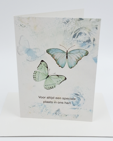 Wenskaart condoleance vlinders, voor altijd … (F11096)