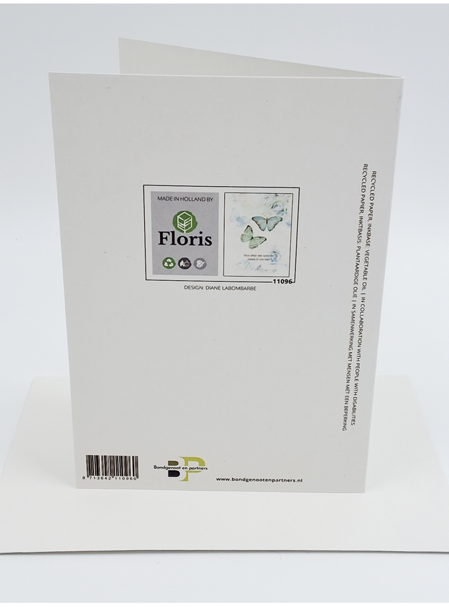 Wenskaart condoleance vlinders, voor altijd … (F11096)