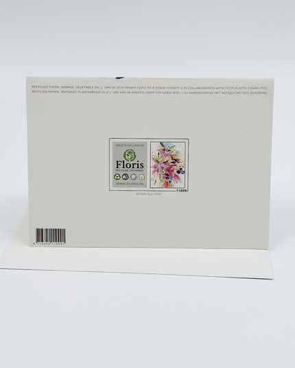 Wenskaart modern boeket (F11099)
