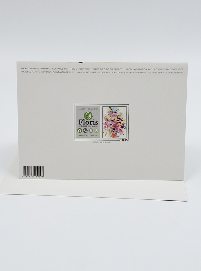 Wenskaart modern boeket (F11099)