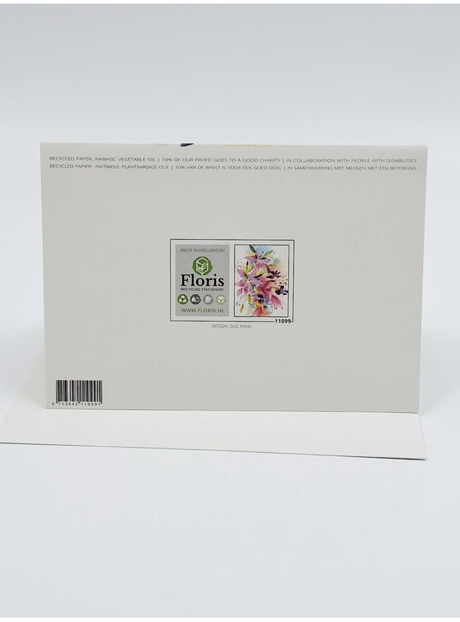 Wenskaart modern boeket (F11099)