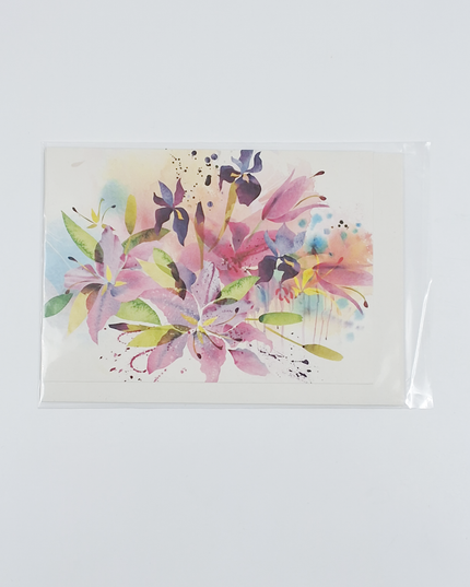 Wenskaart modern boeket (F11099)