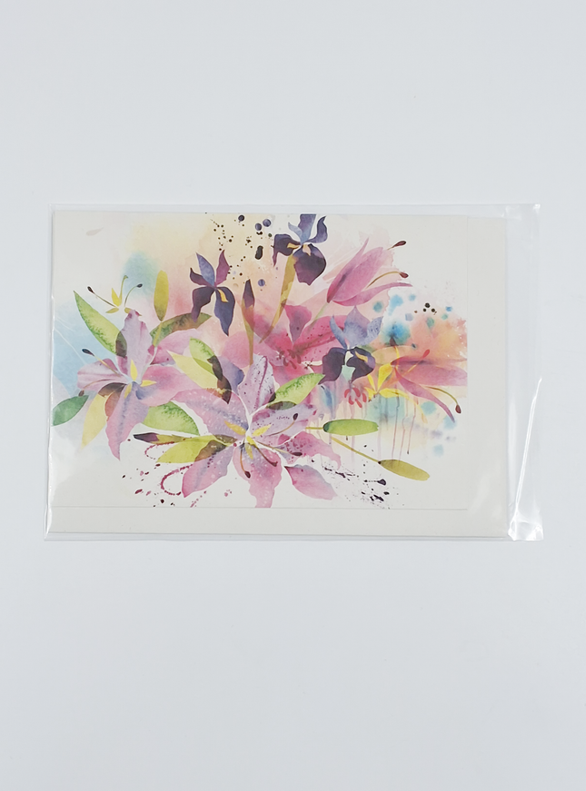 Wenskaart modern boeket (F11099)