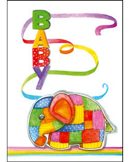 Wenskaart olifant baby (F11101)