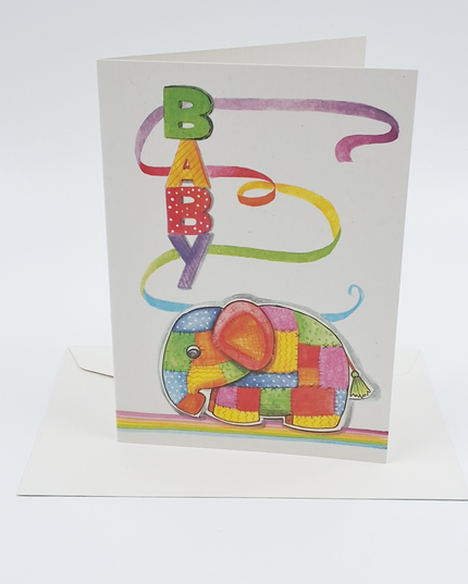 Wenskaart olifant baby (F11101)