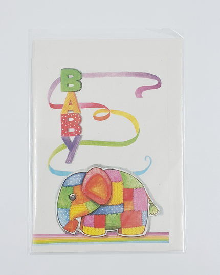 Wenskaart olifant baby (F11101)