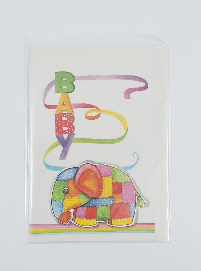 Wenskaart olifant baby (F11101)