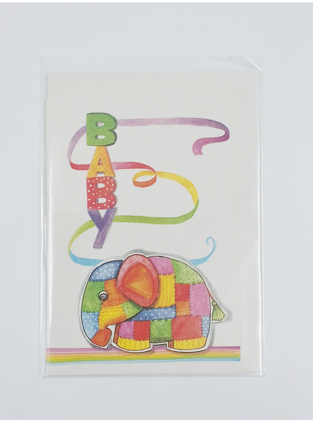 Wenskaart olifant baby (F11101)