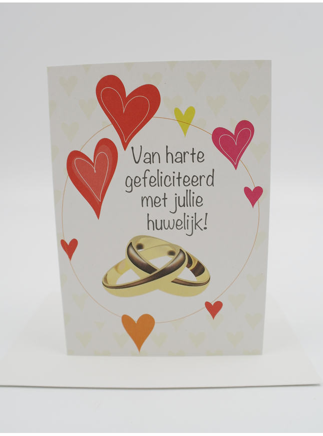 Carte de vœux mariage et bagues, Félicitations pour votre mariage !