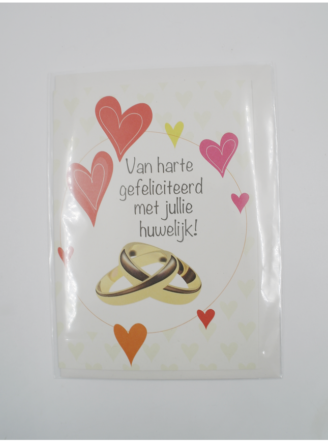 Carte de vœux mariage et bagues, Félicitations pour votre mariage !