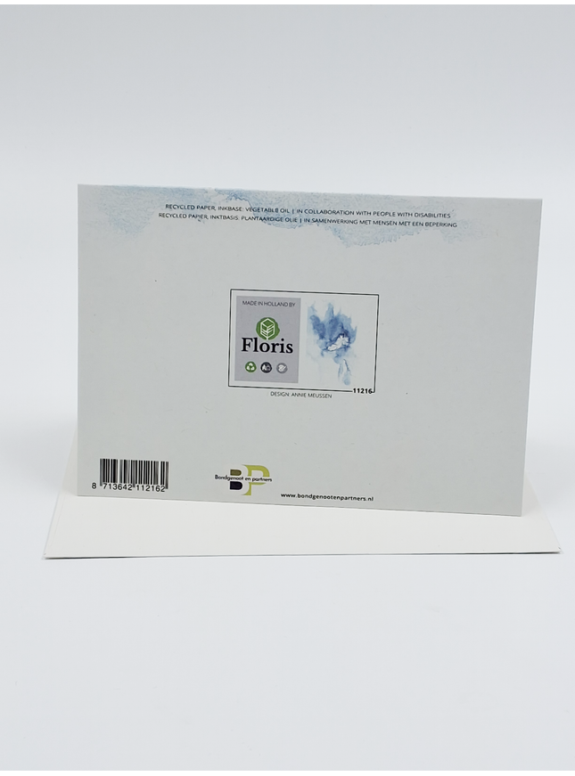 Wenskaart veertje condoleance (F11216)