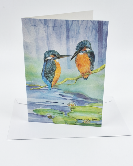 Greeting card kingfishers (F11230)
