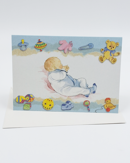 Wenskaart baby zoon (F11247)