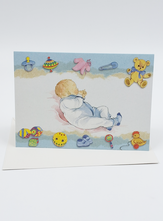 Wenskaart baby zoon (F11247)