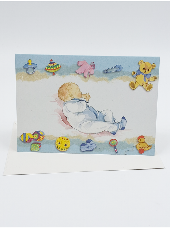 Wenskaart baby zoon (F11247)