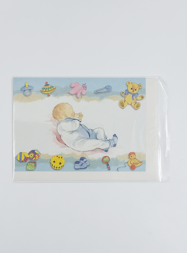 Wenskaart baby zoon (F11247)