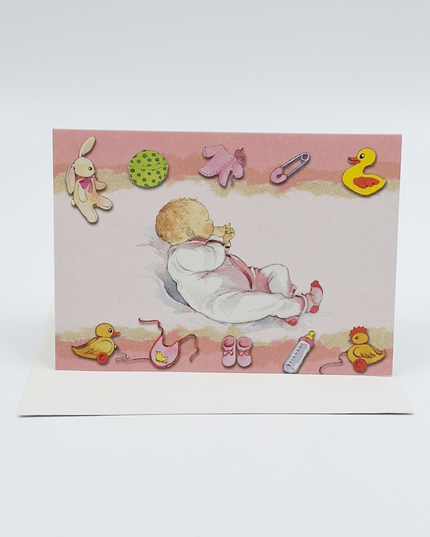 Greeting card baby girl (F11248)