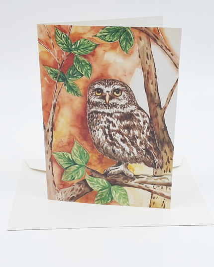 Greeting card owl (F11298)