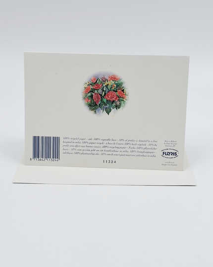 Greeting card breakfast with flowers (F11324)