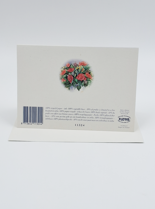 Wenskaart ontbijt met bloemen (F11324)