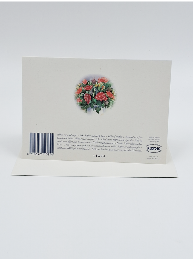 Wenskaart ontbijt met bloemen (F11324)