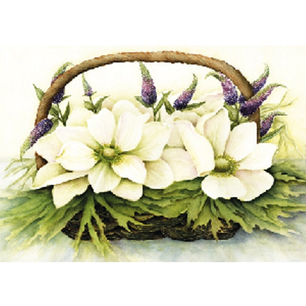 Wenskaart anemonen en veronica (F11395)