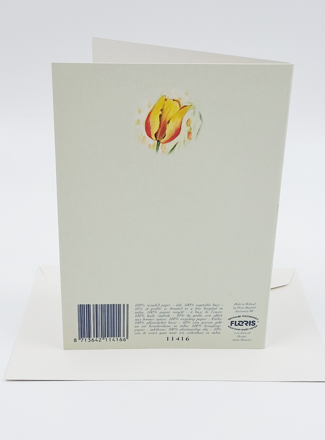 Wenskaart tulpen klompen (F11416)