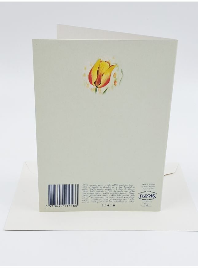 Wenskaart tulpen klompen (F11416)