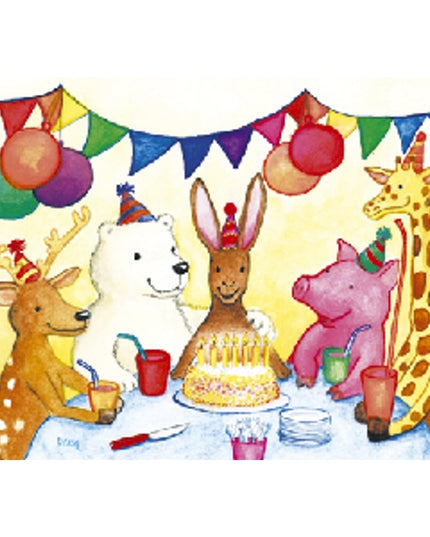 Greeting card animal party (F11417)