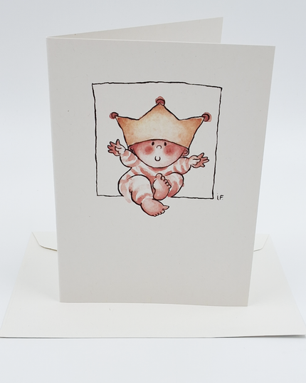 Greeting card baby crown (F11461)